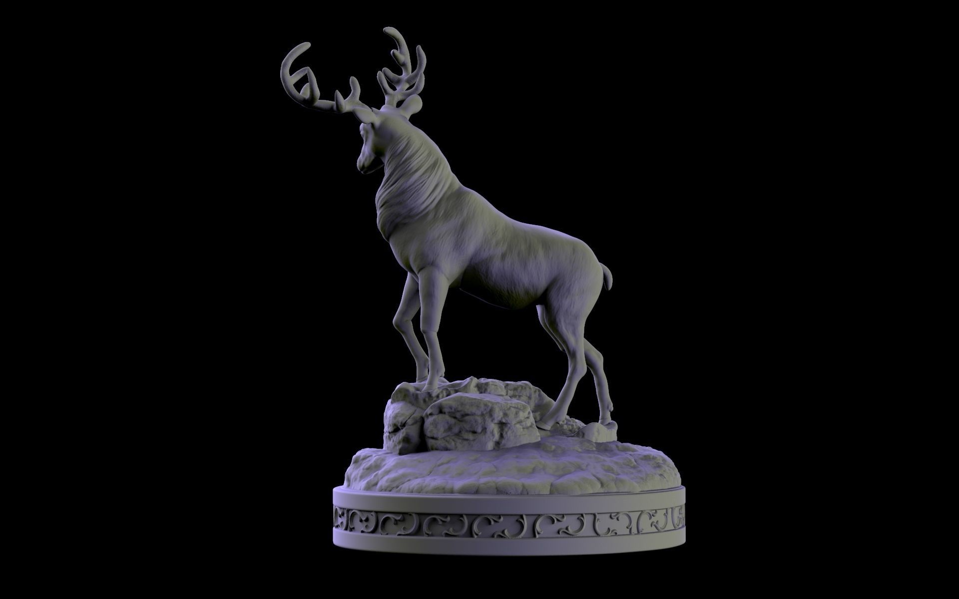 Deer  Sculpture 3D print model_12