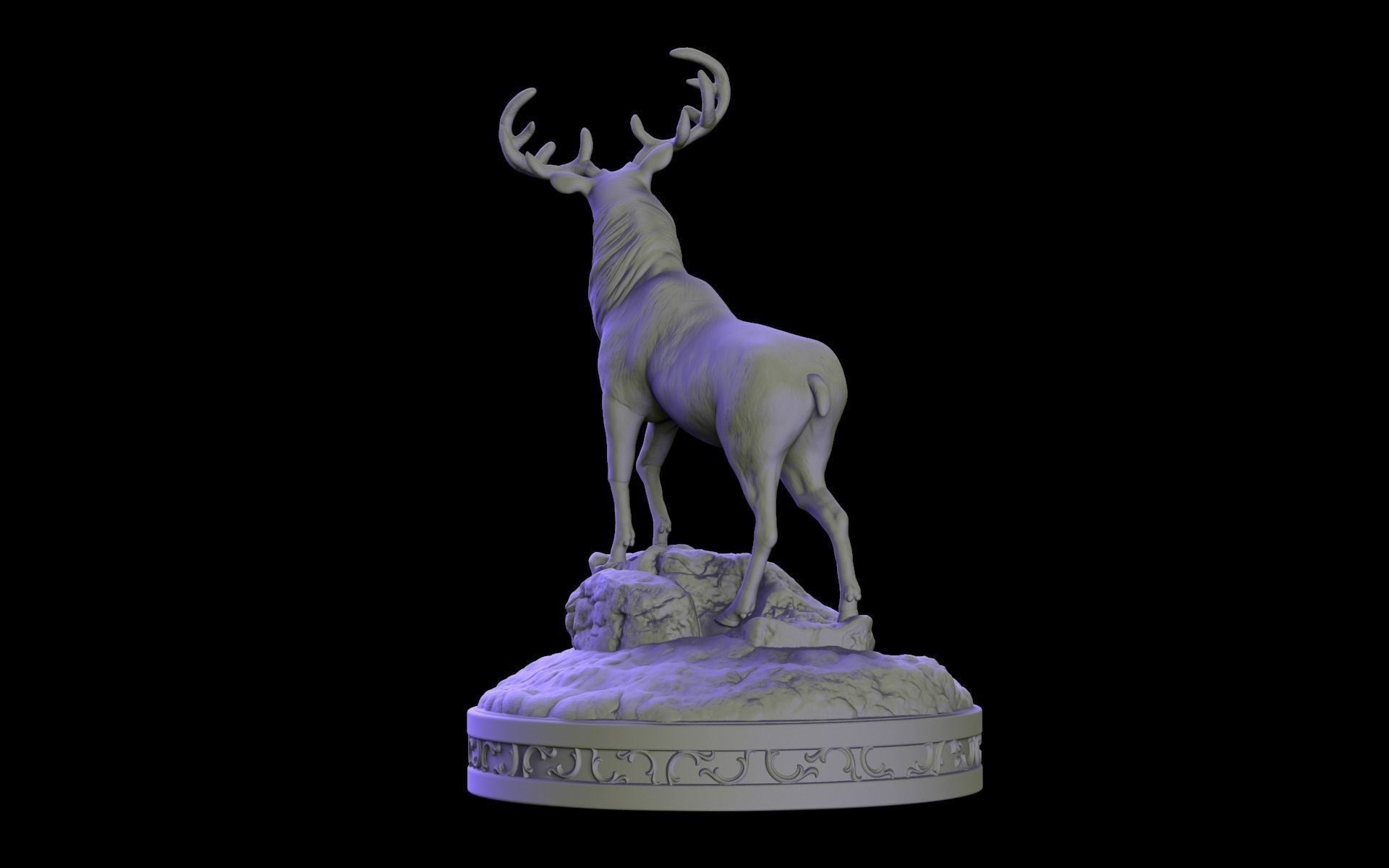Deer  Sculpture 3D print model_13