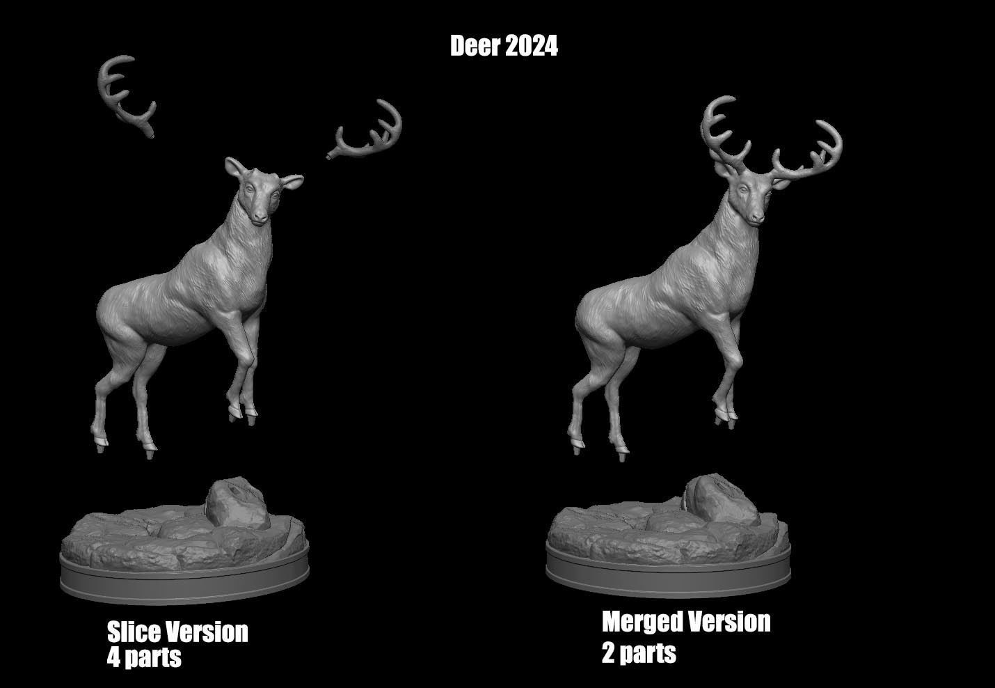 Deer  Sculpture 3D print model_2