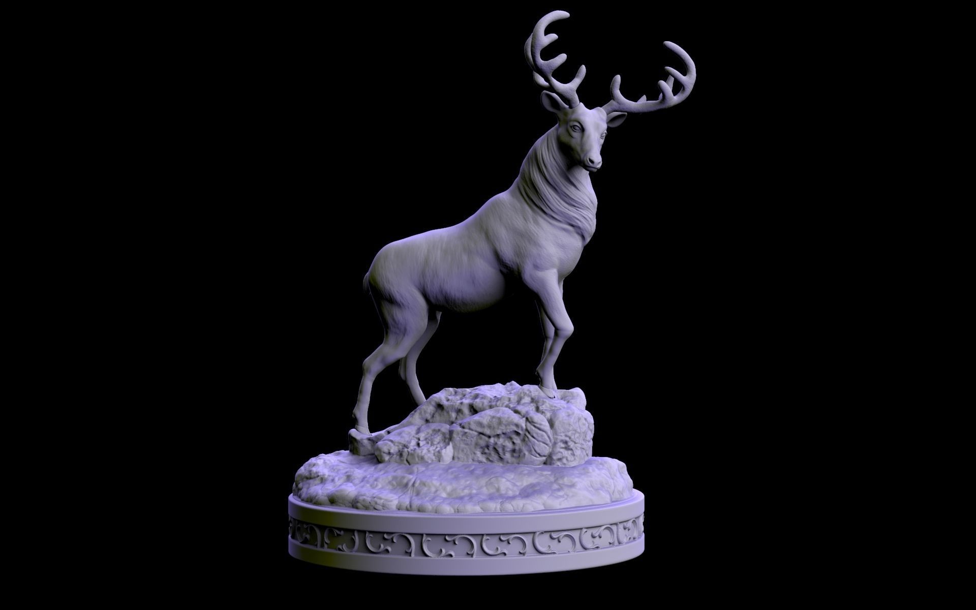 Deer  Sculpture 3D print model_9