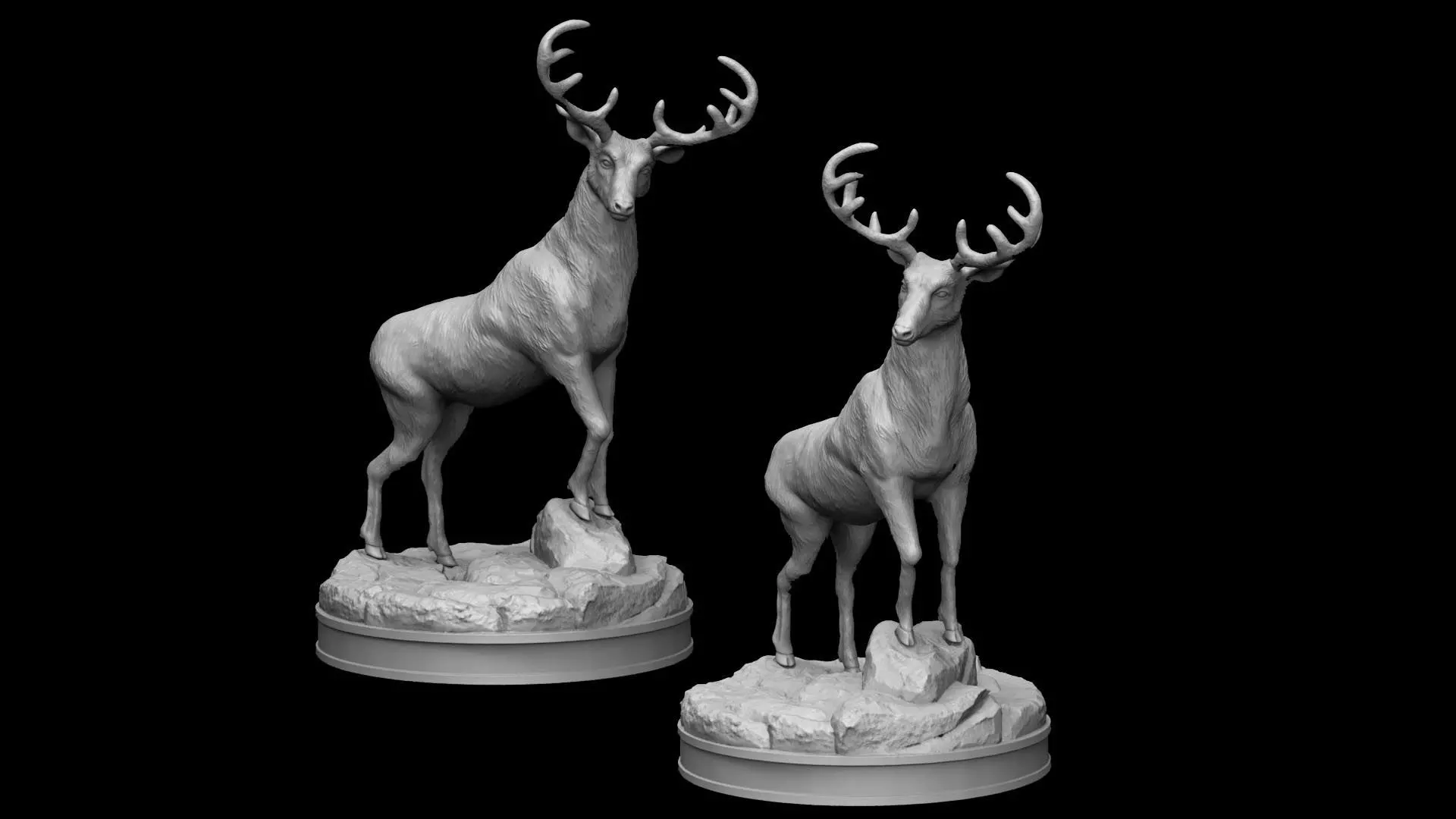 Deer  Sculpture 3D print model_0