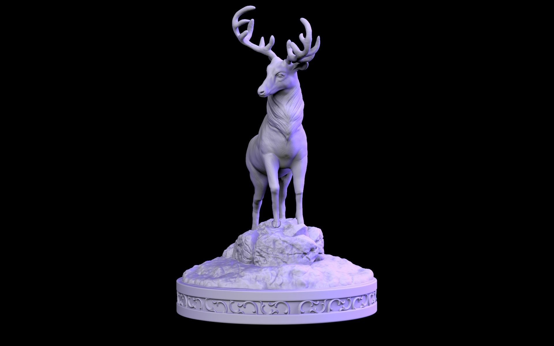 Deer  Sculpture 3D print model_11