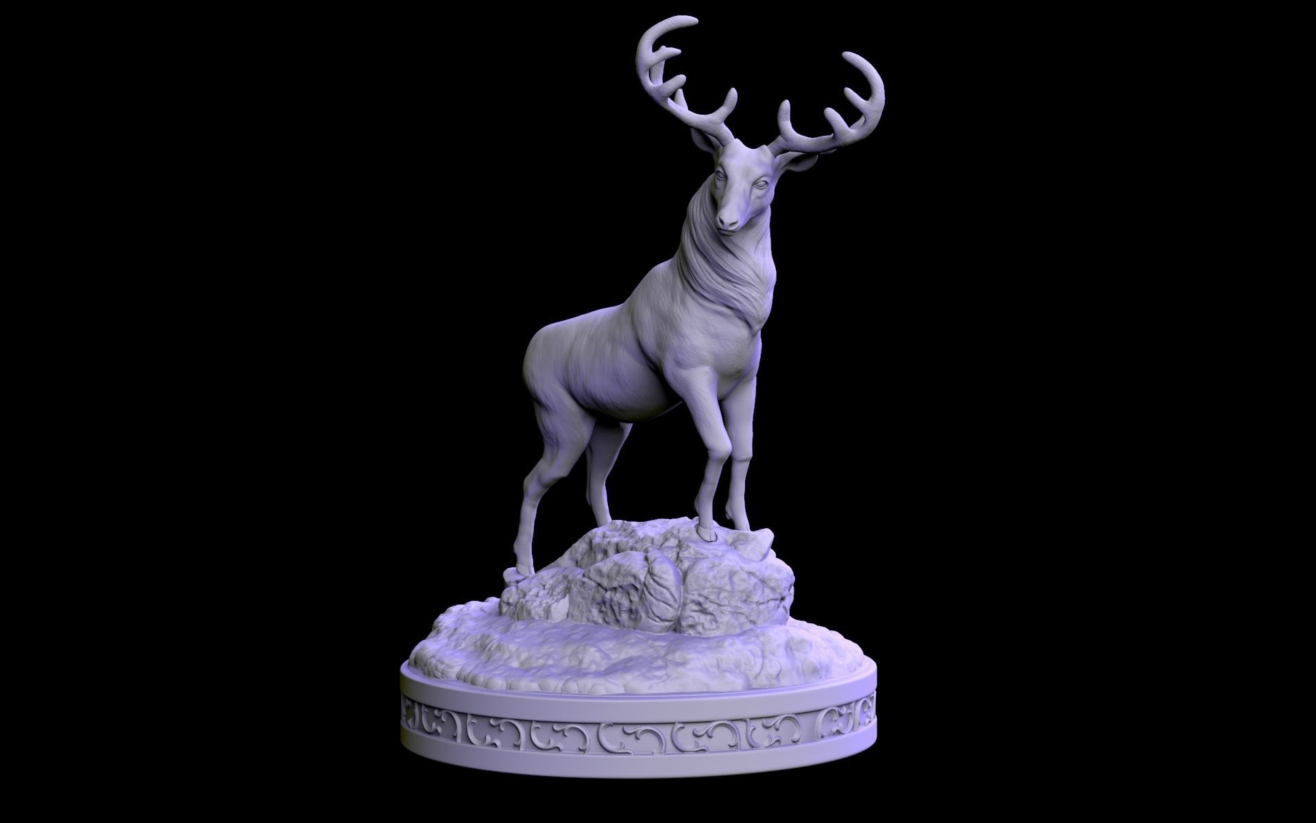 Deer  Sculpture 3D print model_10