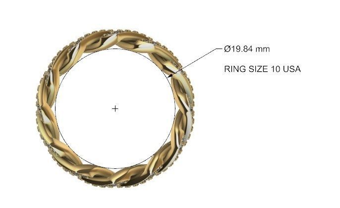 CUBAN RING SQUARE SIZE 10 USA 3D print model_4