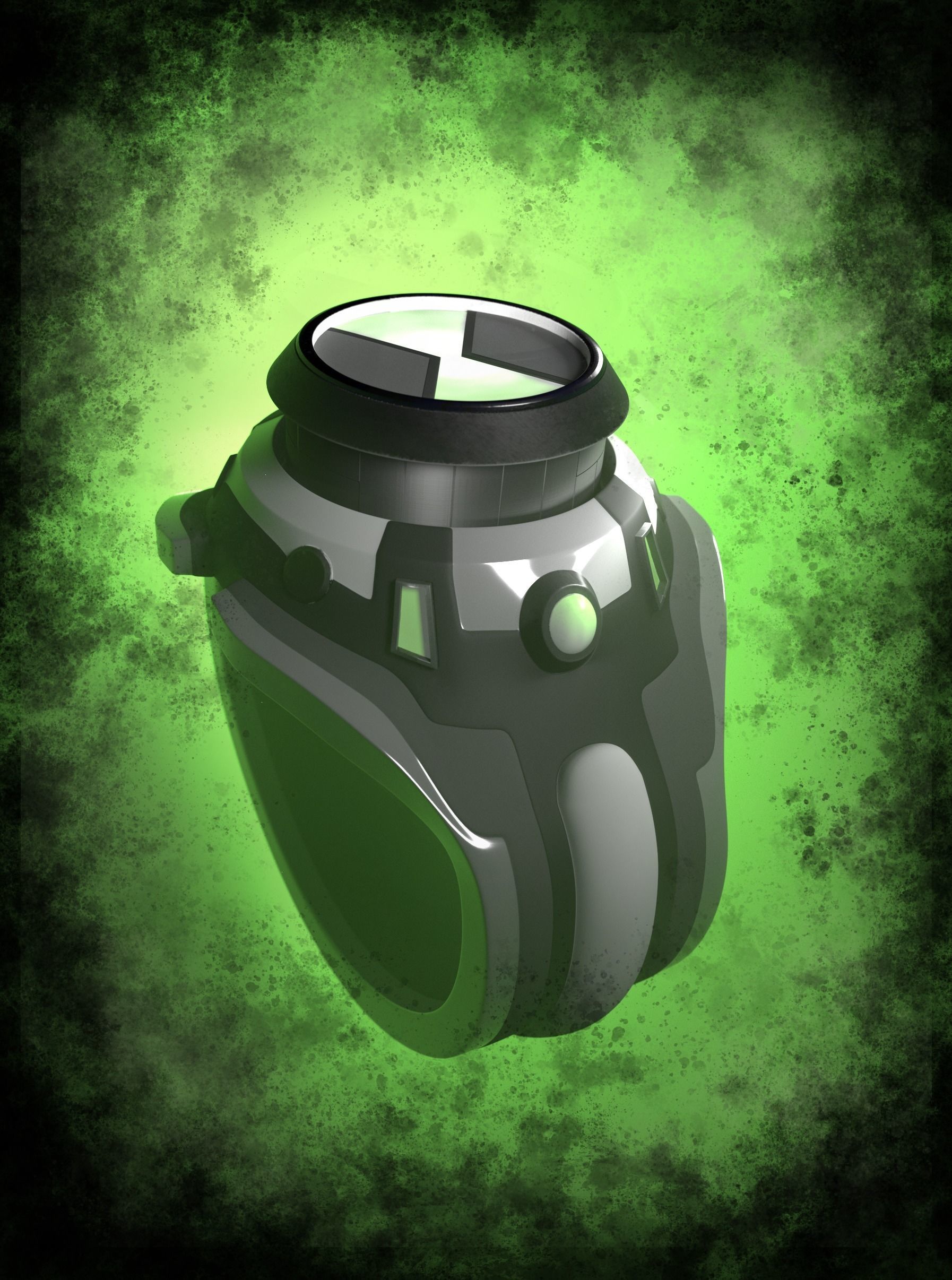 Omnitrix sci-fi ring 3D model_1