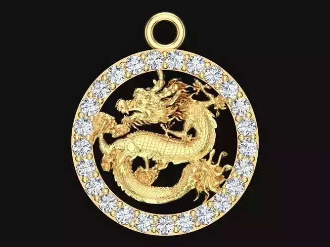 Dragon pendant 3D print model