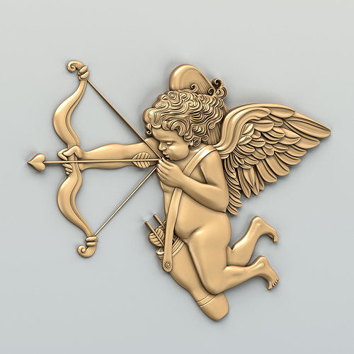 Carved decor central 026 Cupid 3D model