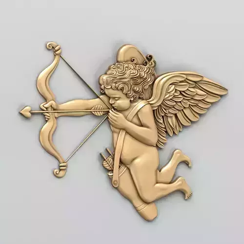 Carved decor central 026 Cupid 3D model