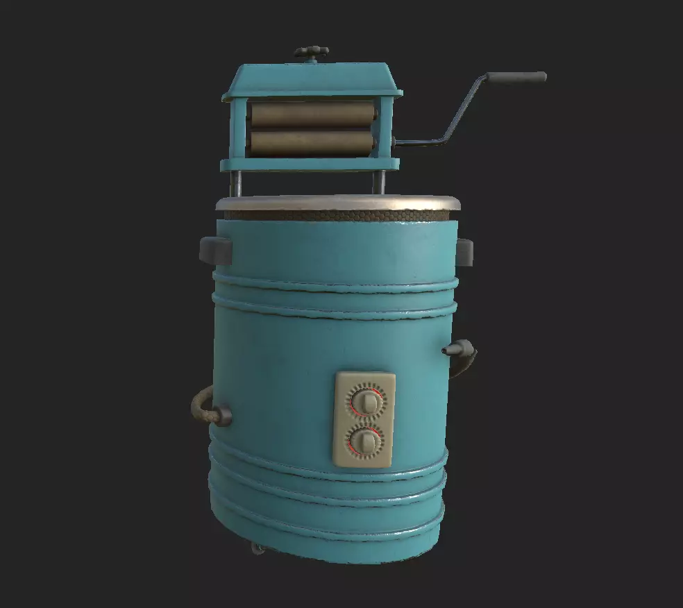 Washing Machine USSR Free low-poly 3D model