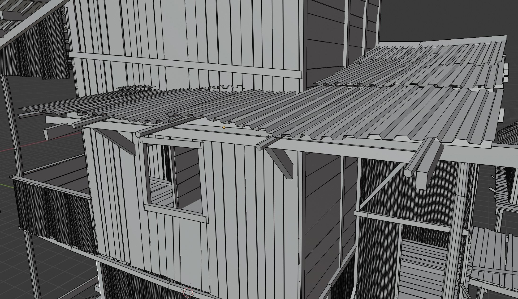 Village on stilts - 3D Pack Kitbash 3D model_10