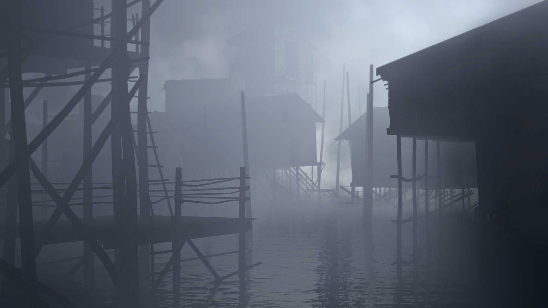 Village on stilts - 3D Pack Kitbash 3D model_3