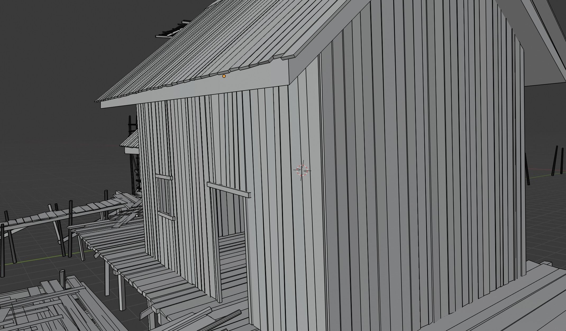 Village on stilts - 3D Pack Kitbash 3D model_11
