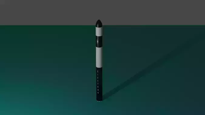 Electron Rocket Low-poly 3D model