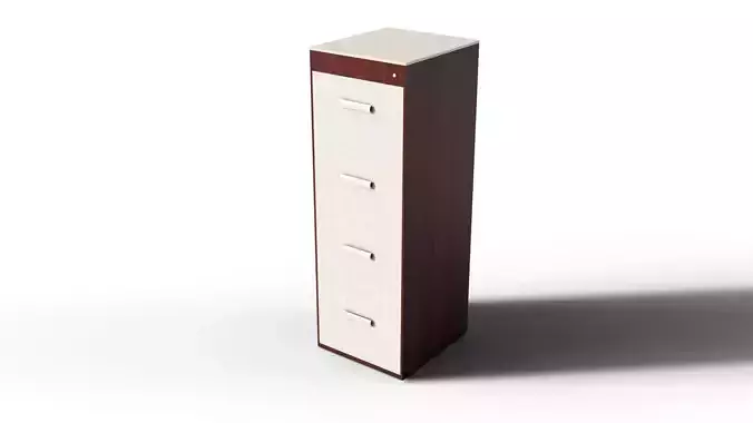 Archivero tall wooden cabinet with three drawers