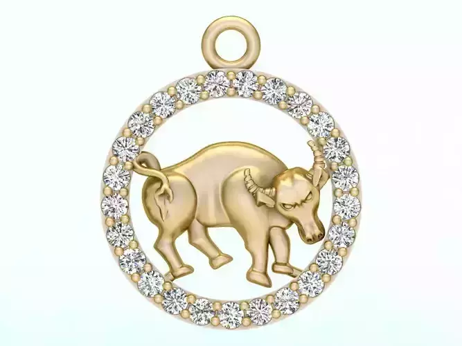 Buffalo pendant 3D print model
