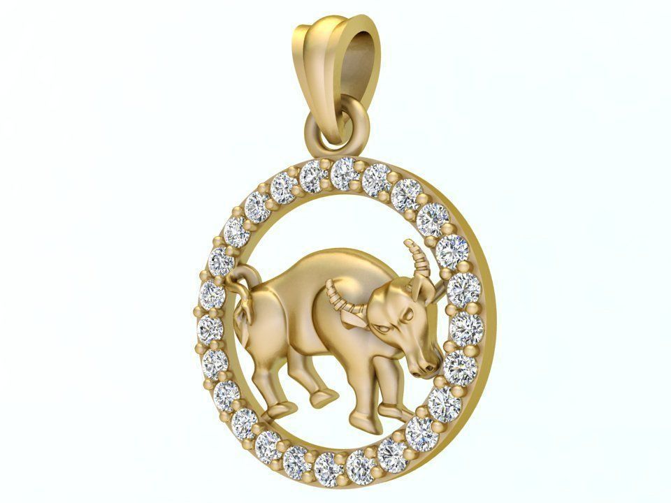 Buffalo pendant 3D print model_1