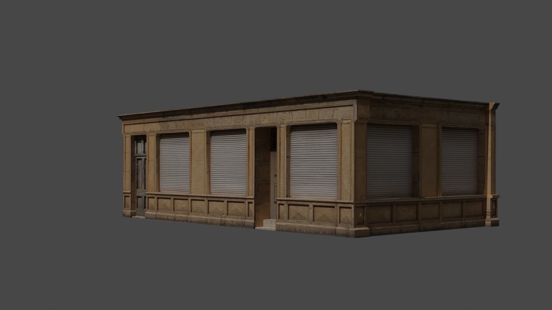 Old House low poly Free low-poly 3D model_3
