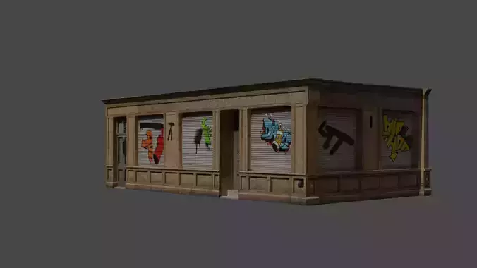 Old House low poly Free low-poly 3D model