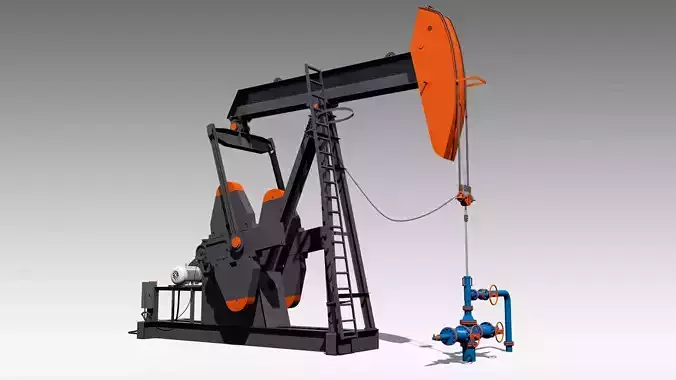 Conventional Pumpjack 3D model