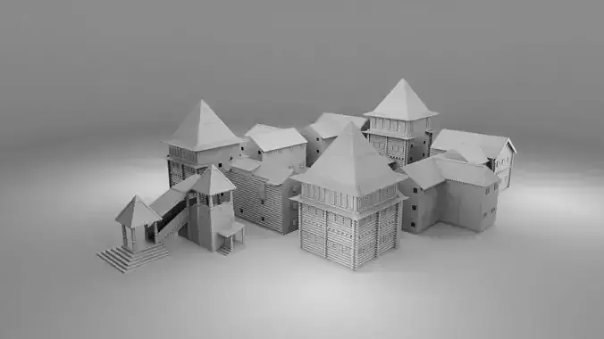 Slavic castle 3D print model