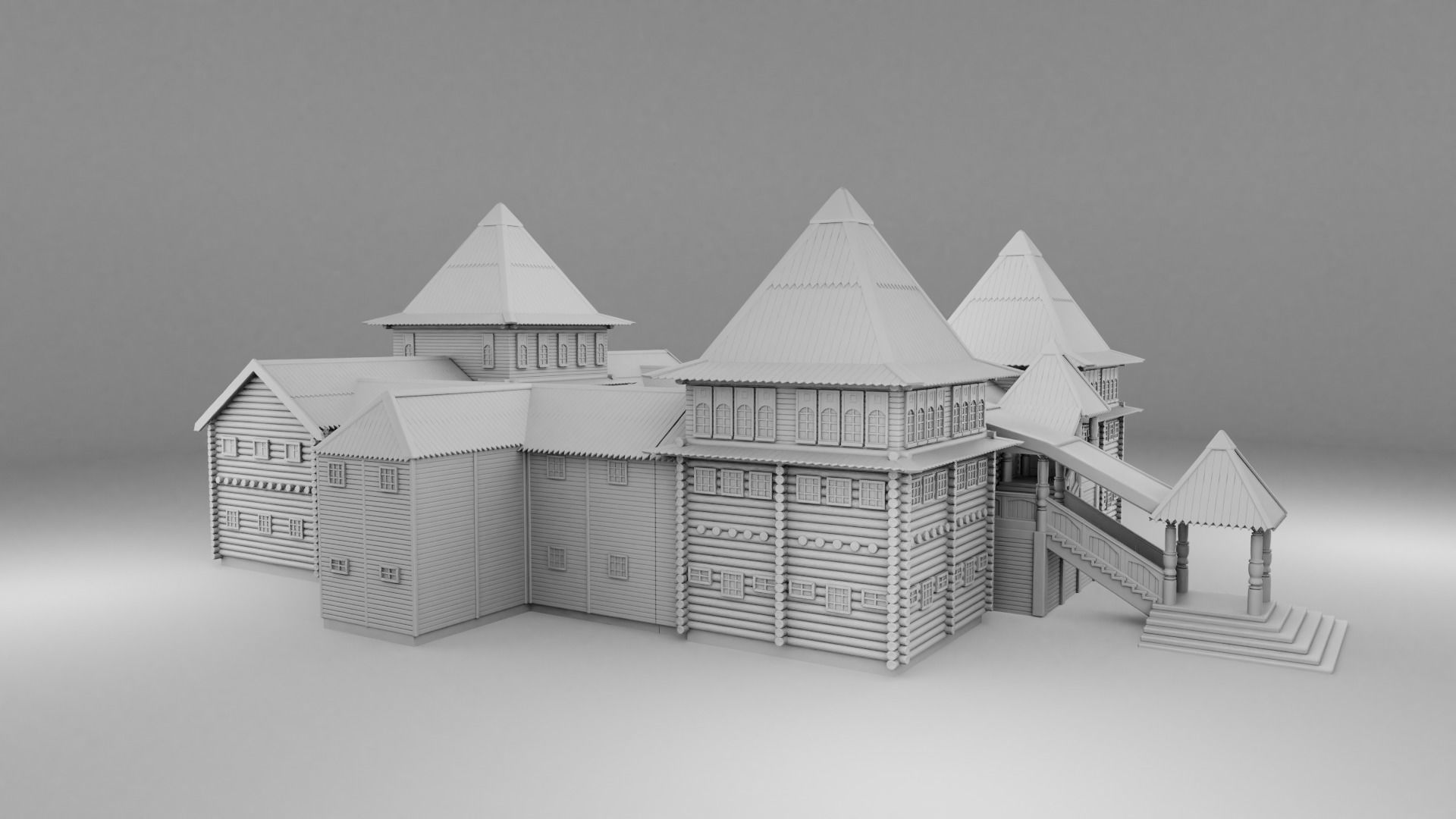 Slavic castle 3D print model_1