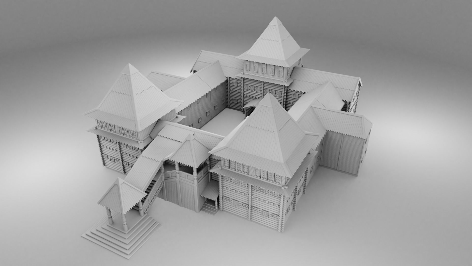 Slavic castle 3D print model_4
