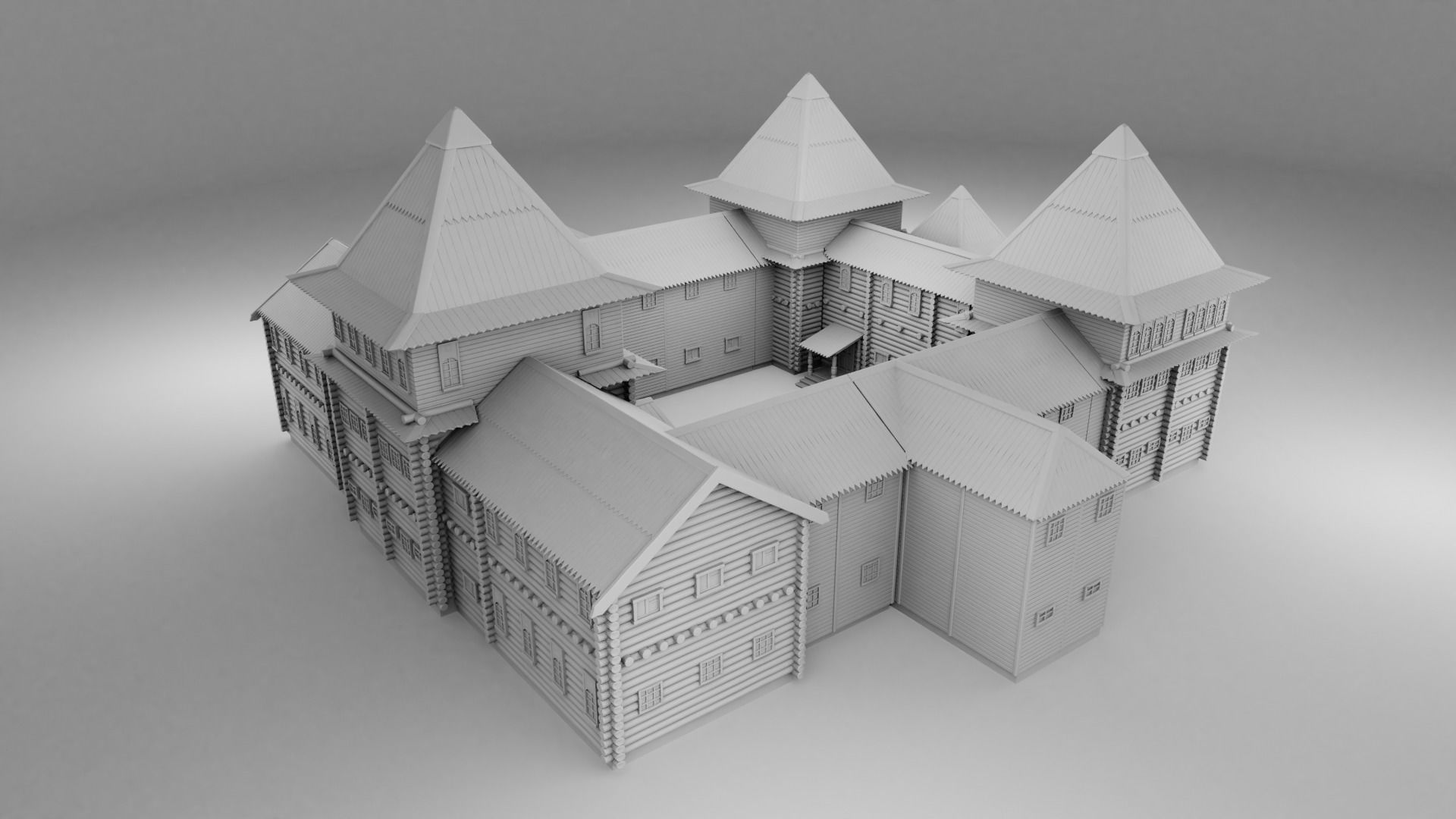 Slavic castle 3D print model_2