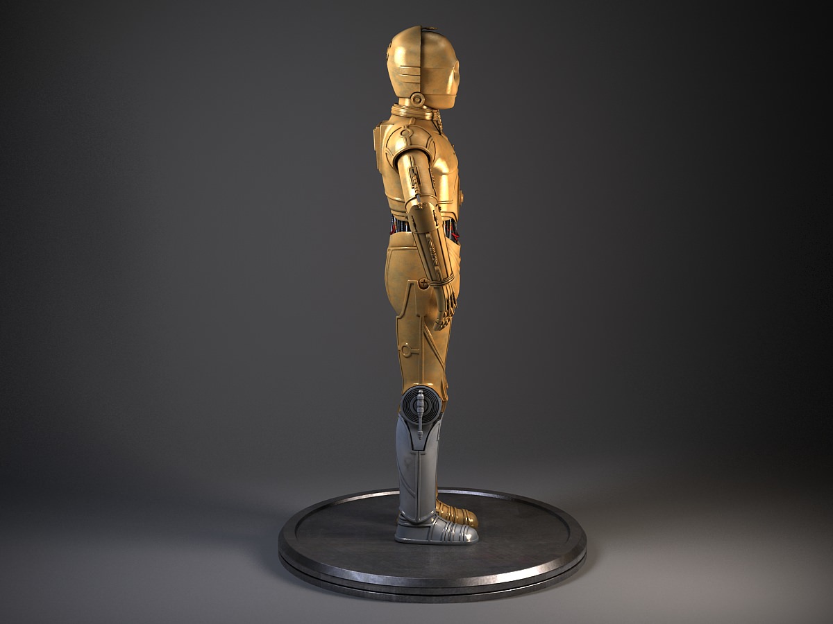 C3PO Star Wars Droid Robot 3D model_7