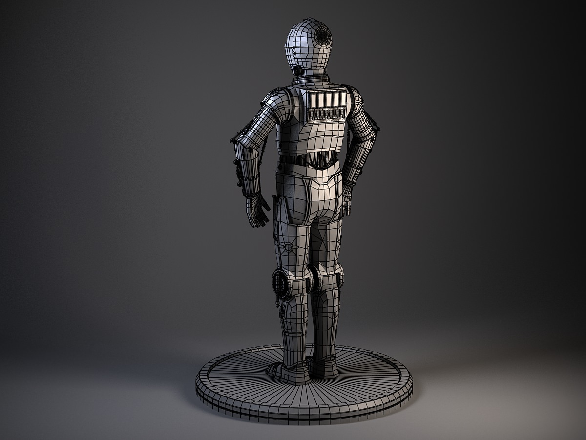 C3PO Star Wars Droid Robot 3D model_11