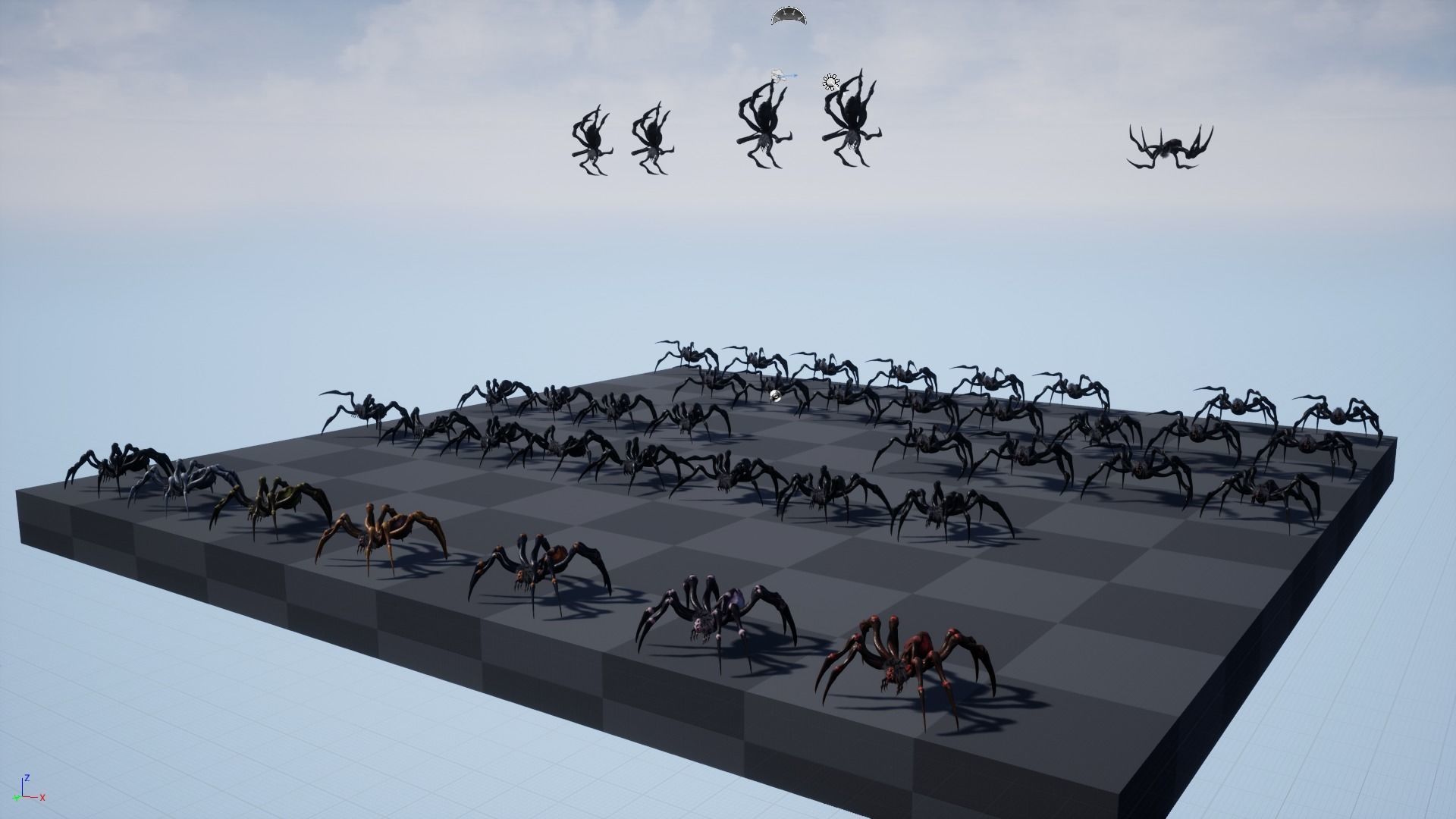 Spider 2 flying Low-poly 3D model_34