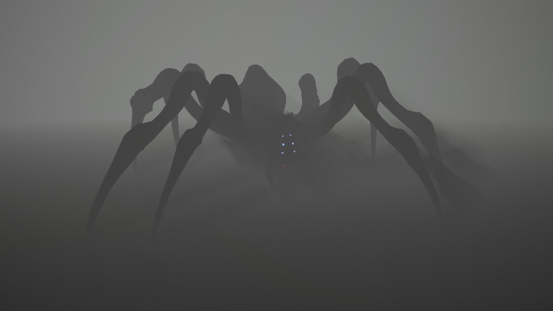Spider 2 flying Low-poly 3D model_28