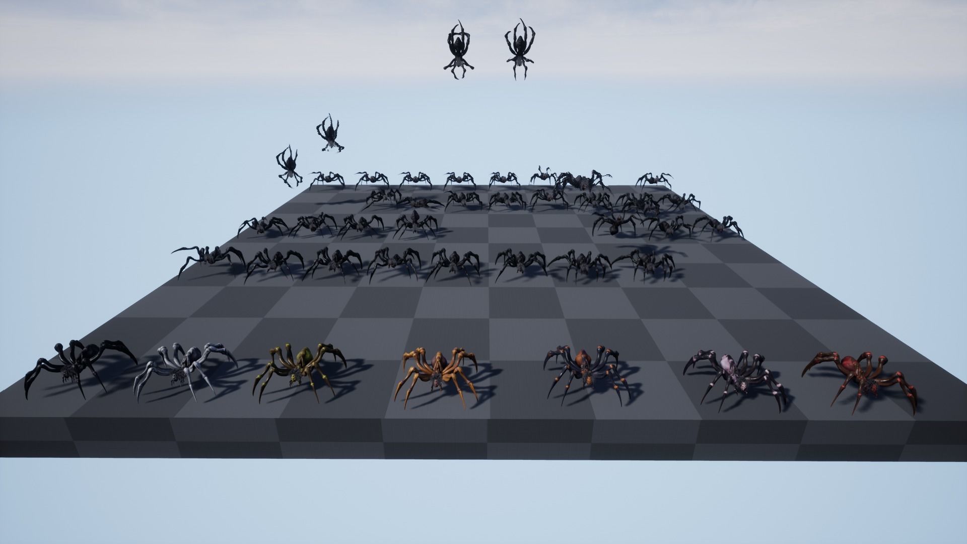 Spider 2 flying Low-poly 3D model_33