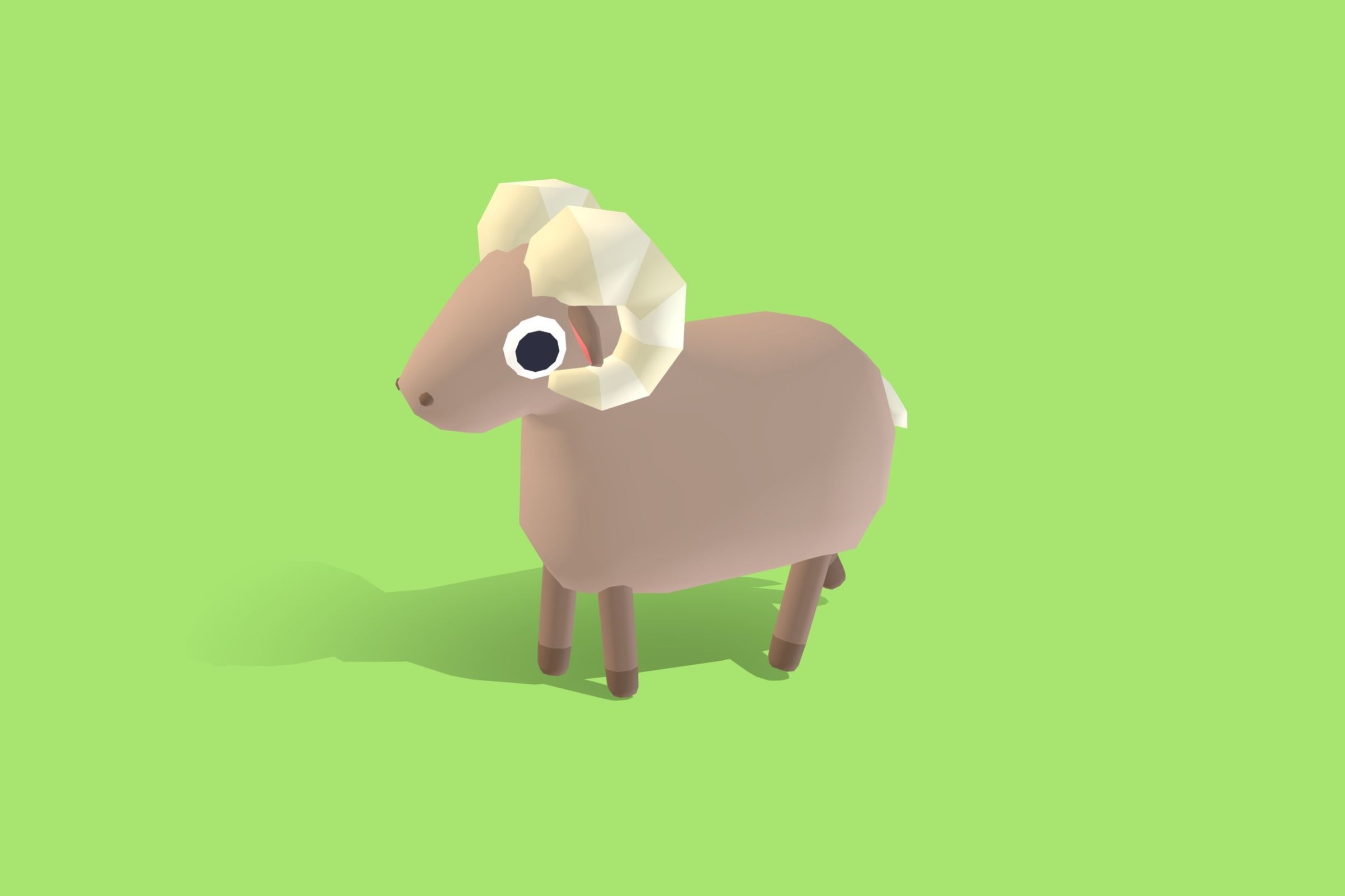 Bighorn - Quirky Series Low-poly 3D model_6