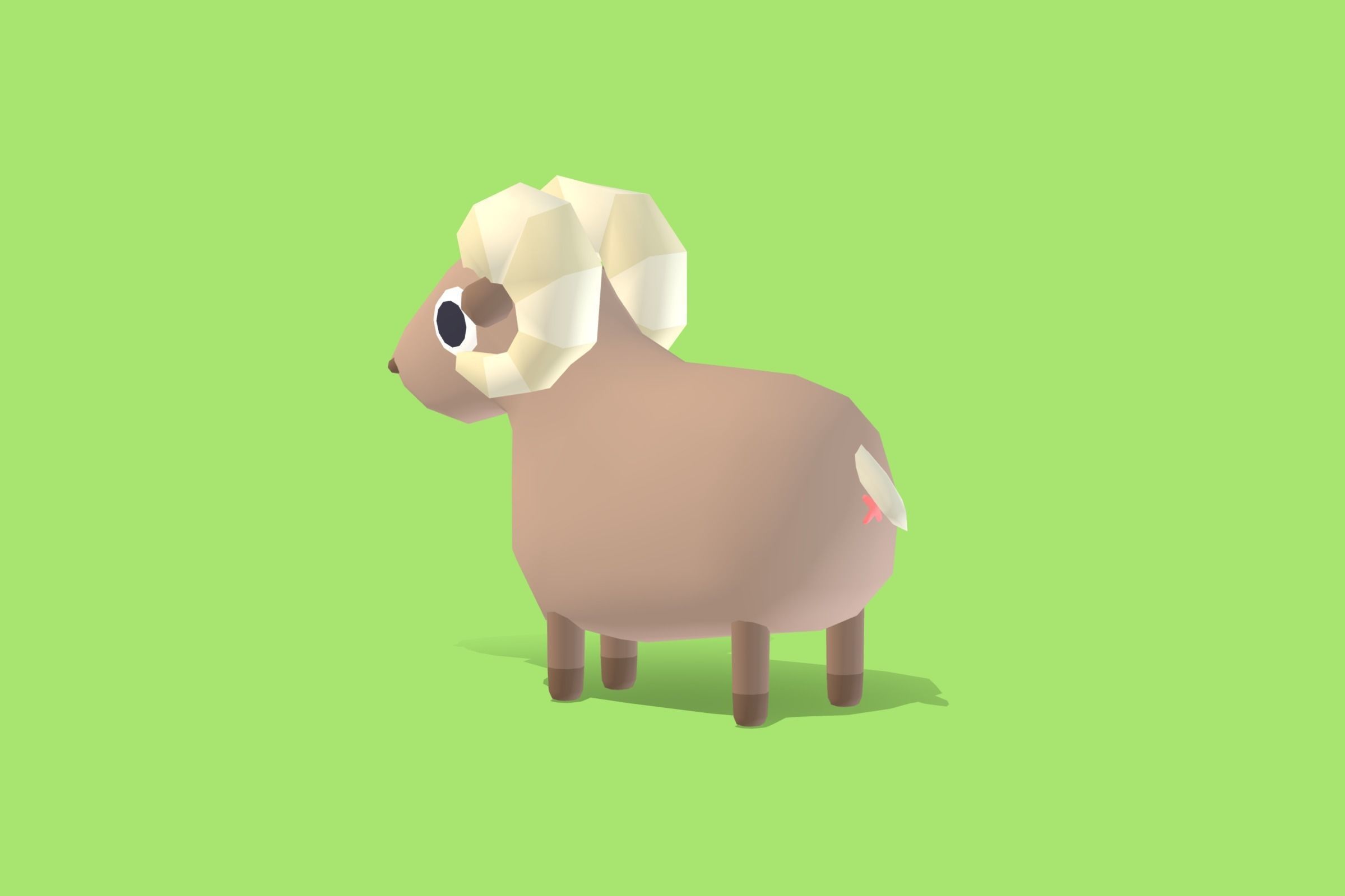 Bighorn - Quirky Series Low-poly 3D model_1