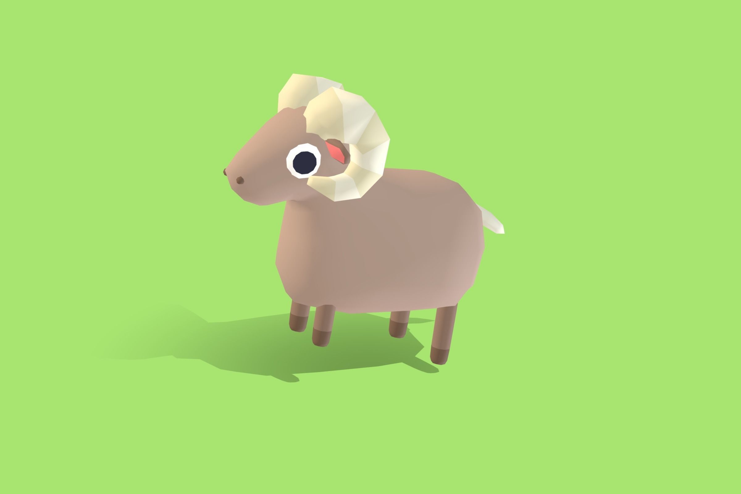 Bighorn - Quirky Series Low-poly 3D model_9