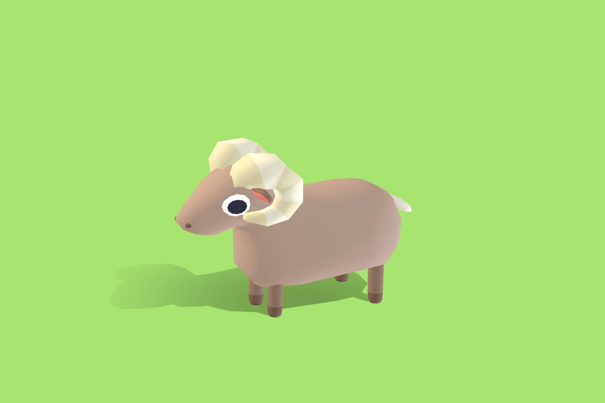 Bighorn - Quirky Series Low-poly 3D model_10