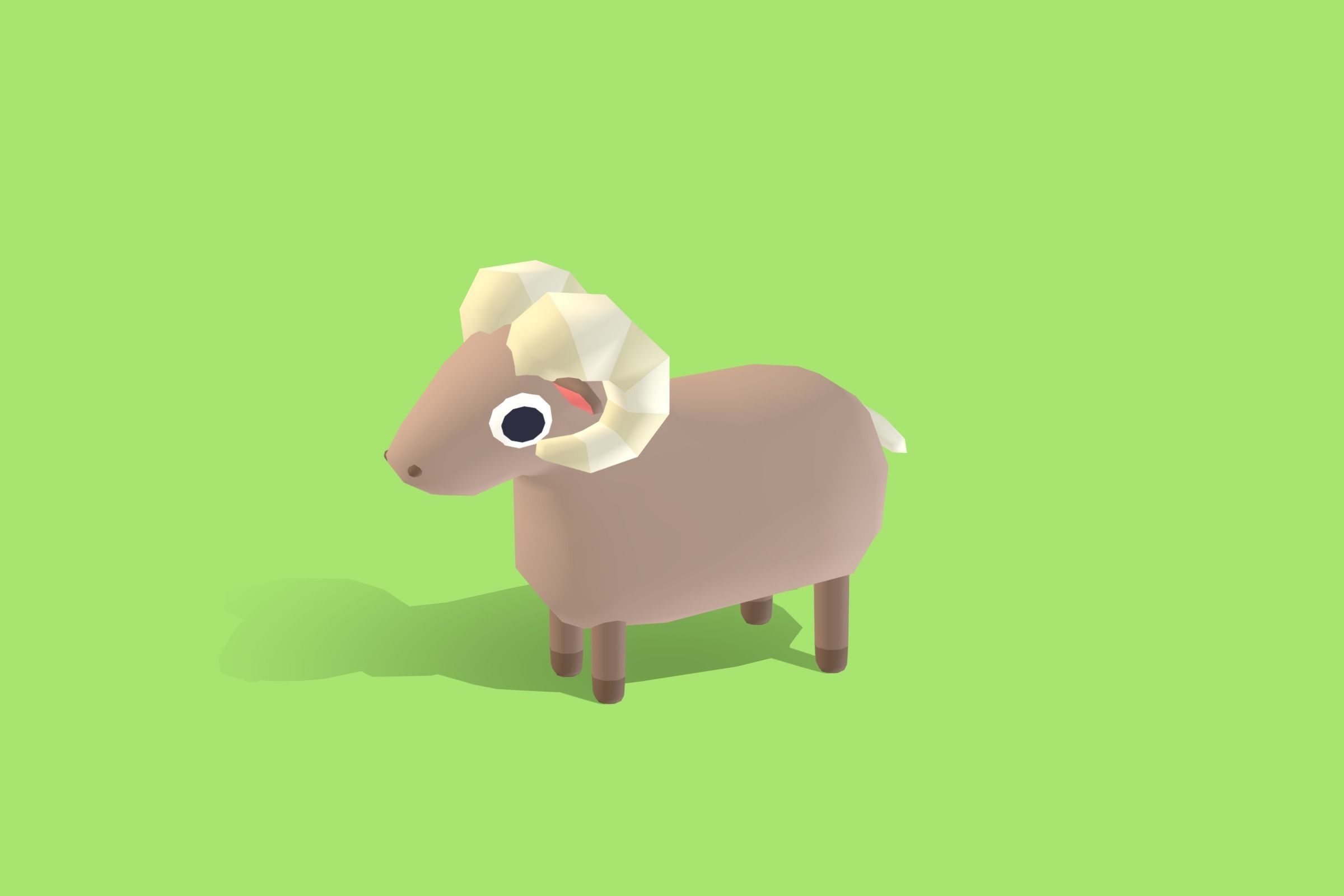 Bighorn - Quirky Series Low-poly 3D model_11