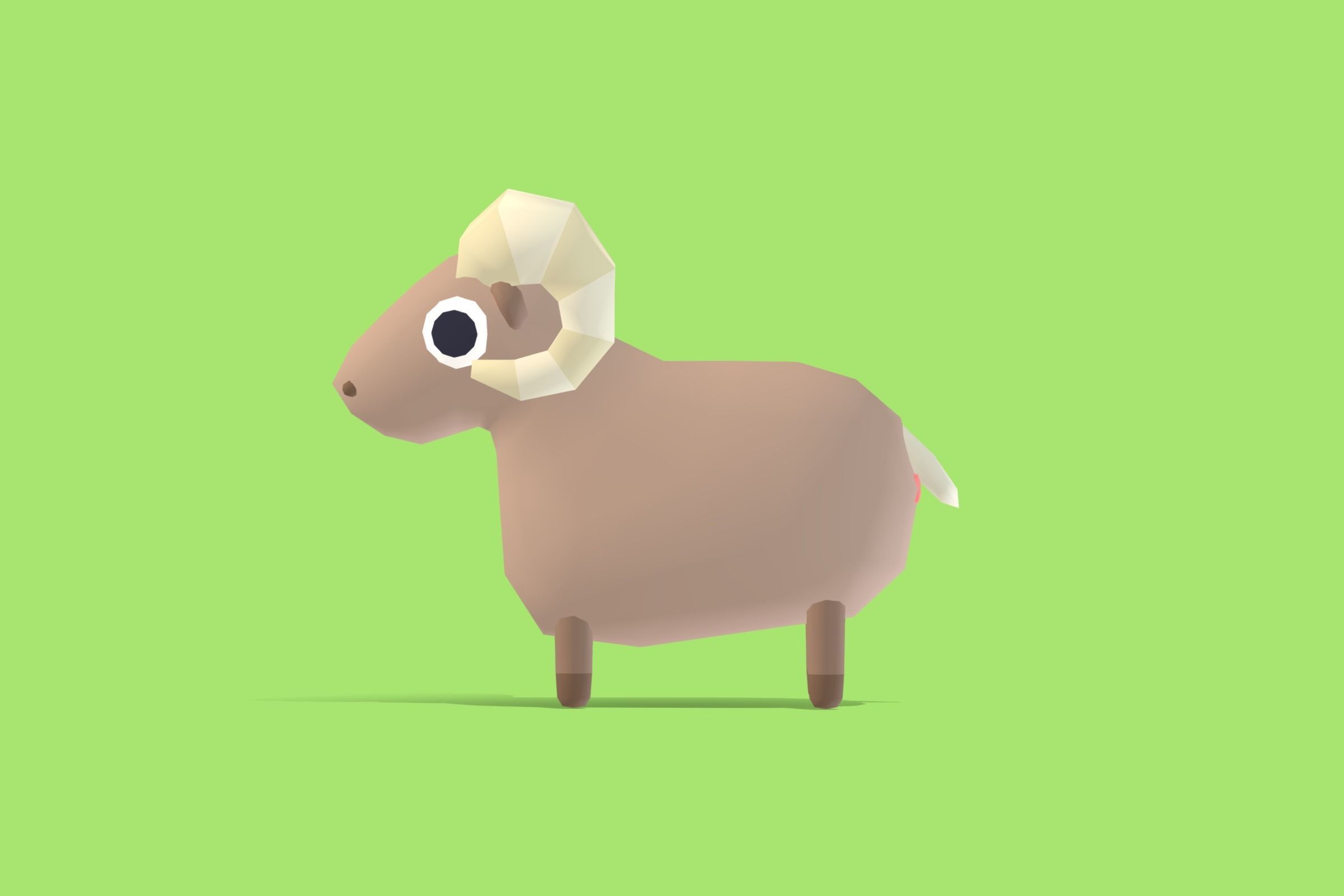 Bighorn - Quirky Series Low-poly 3D model_2