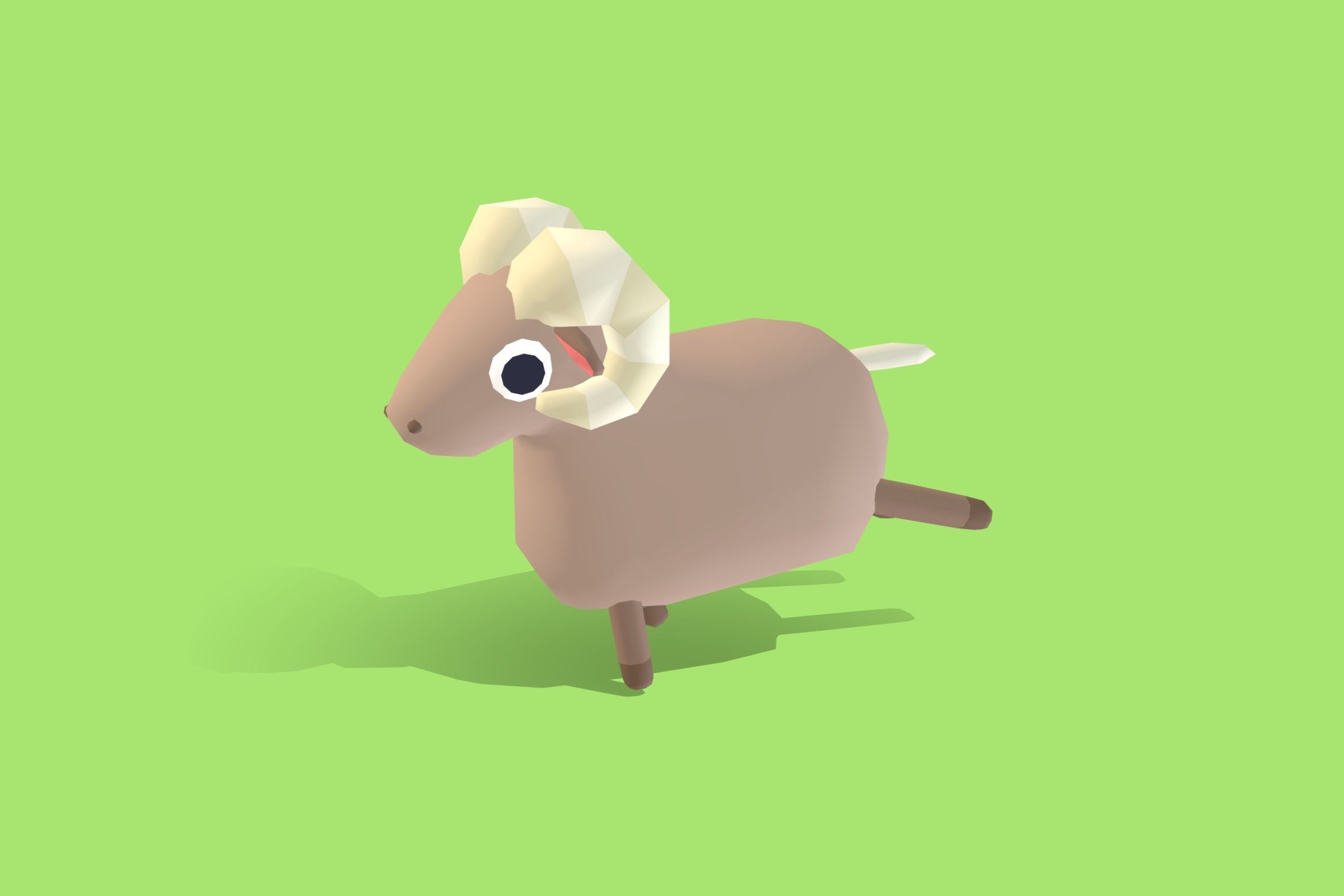 Bighorn - Quirky Series Low-poly 3D model_13