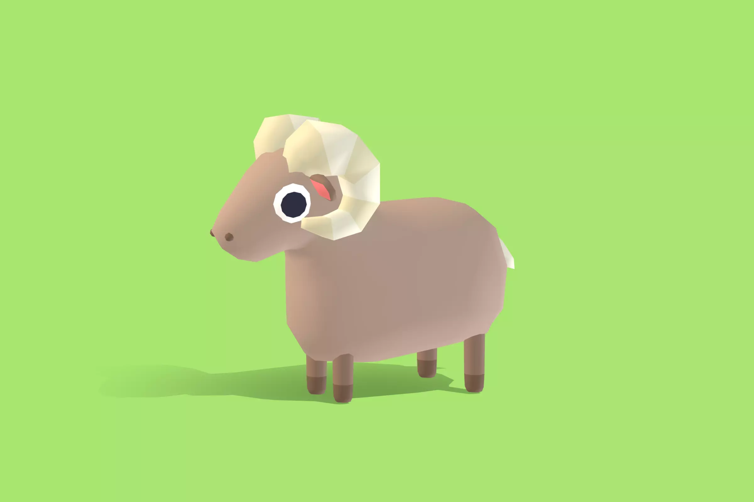 Bighorn - Quirky Series Low-poly 3D model_0