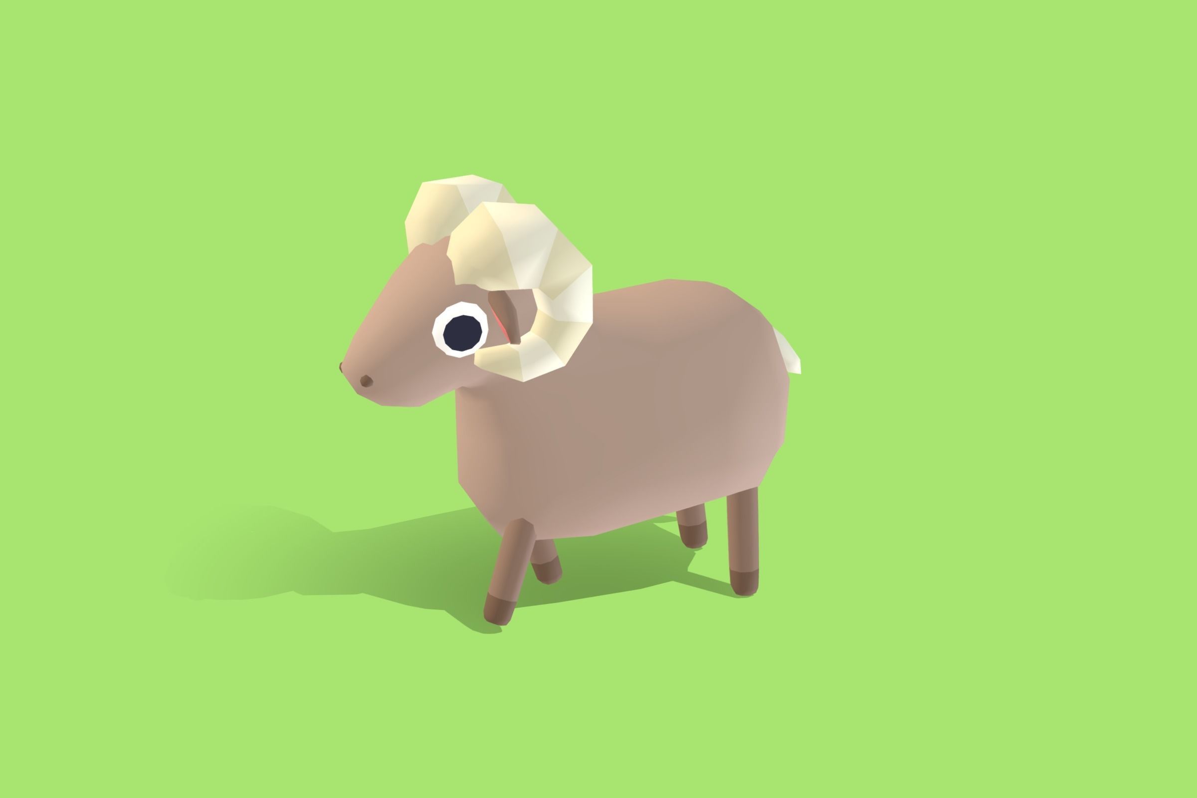Bighorn - Quirky Series Low-poly 3D model_8