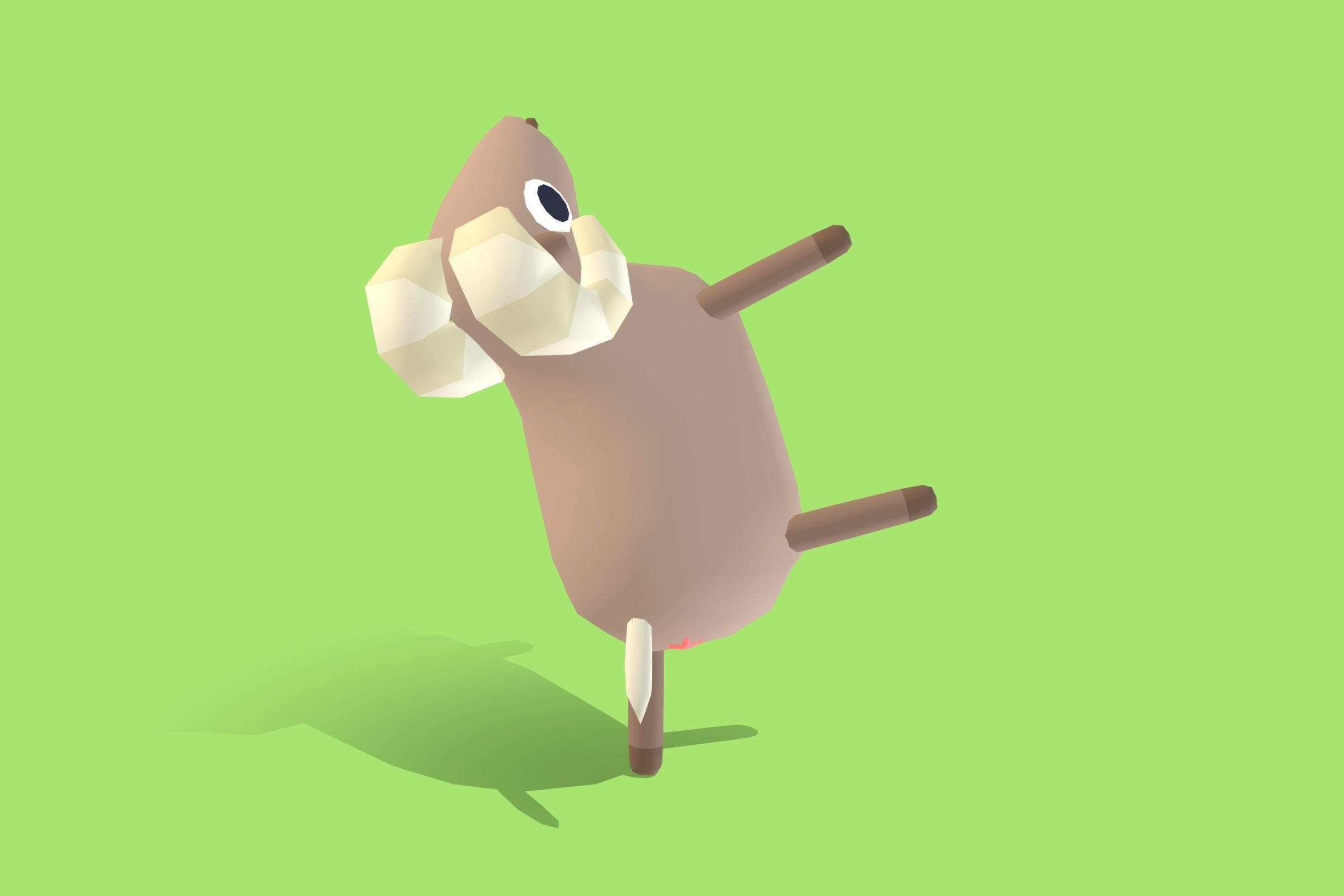 Bighorn - Quirky Series Low-poly 3D model_7