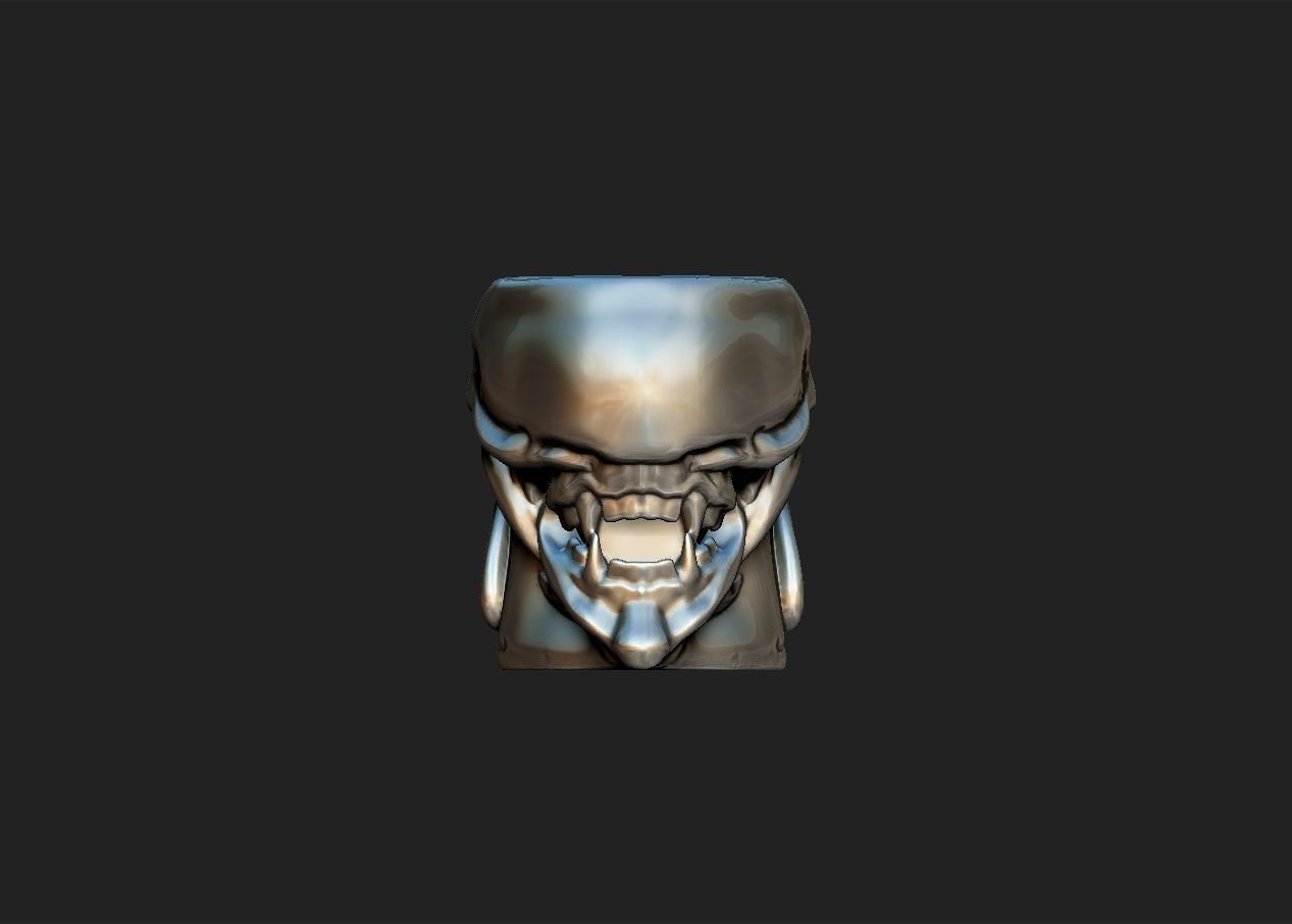 Alien Xenomorph head cup mug model 3D model 3D printable | CGTrader