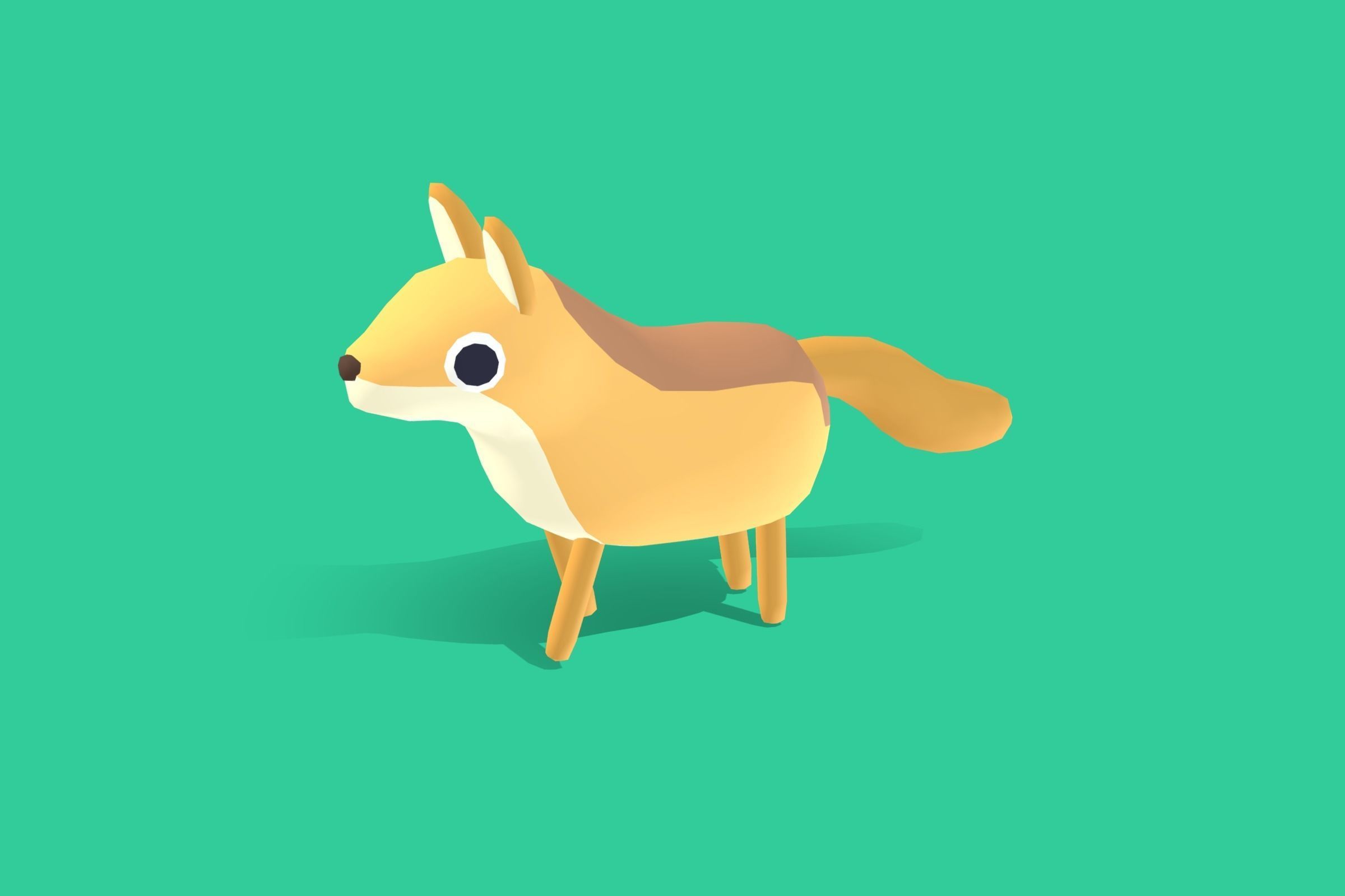 Coyote - Quirky Series Low-poly 3D model_8