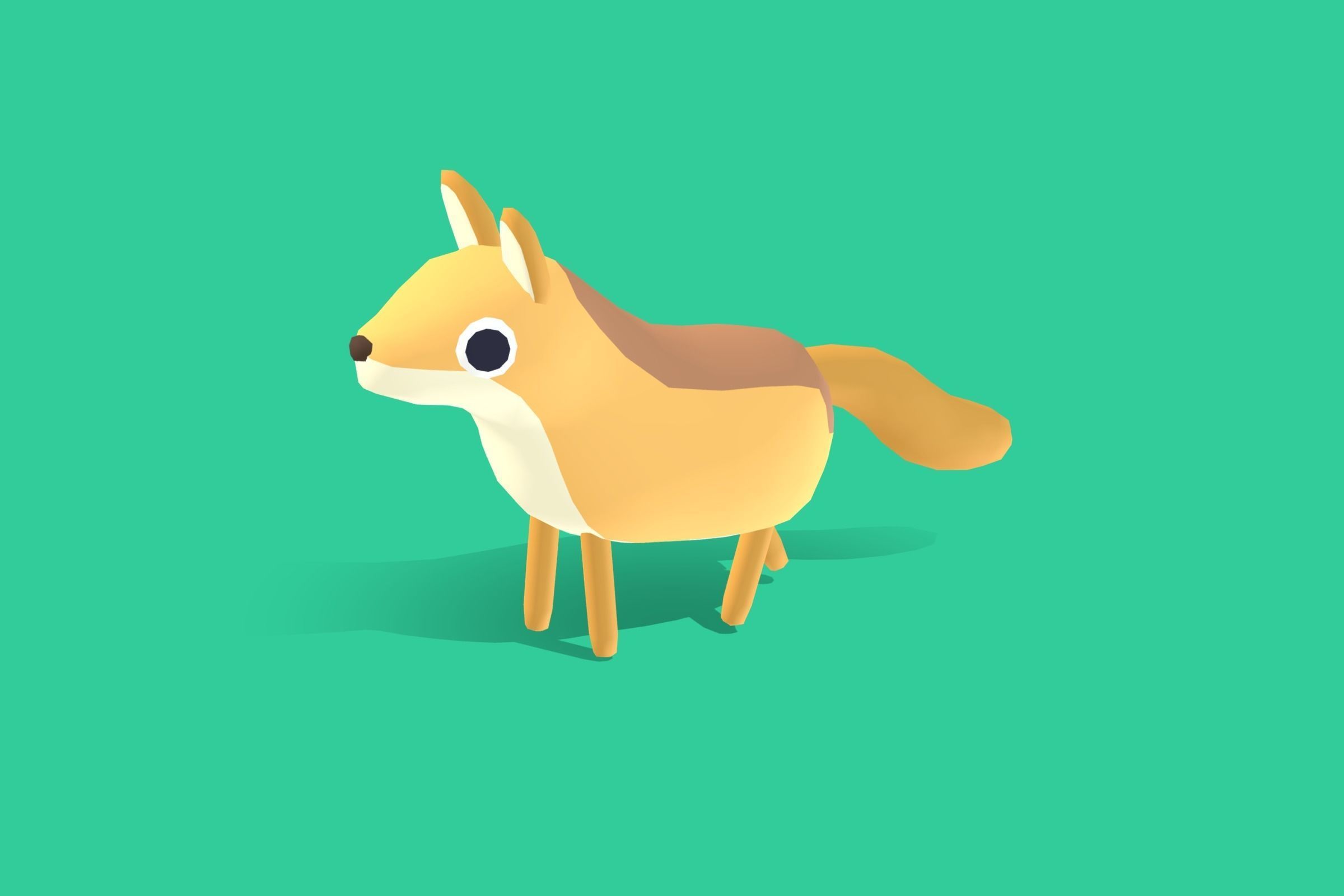 Coyote - Quirky Series Low-poly 3D model_6