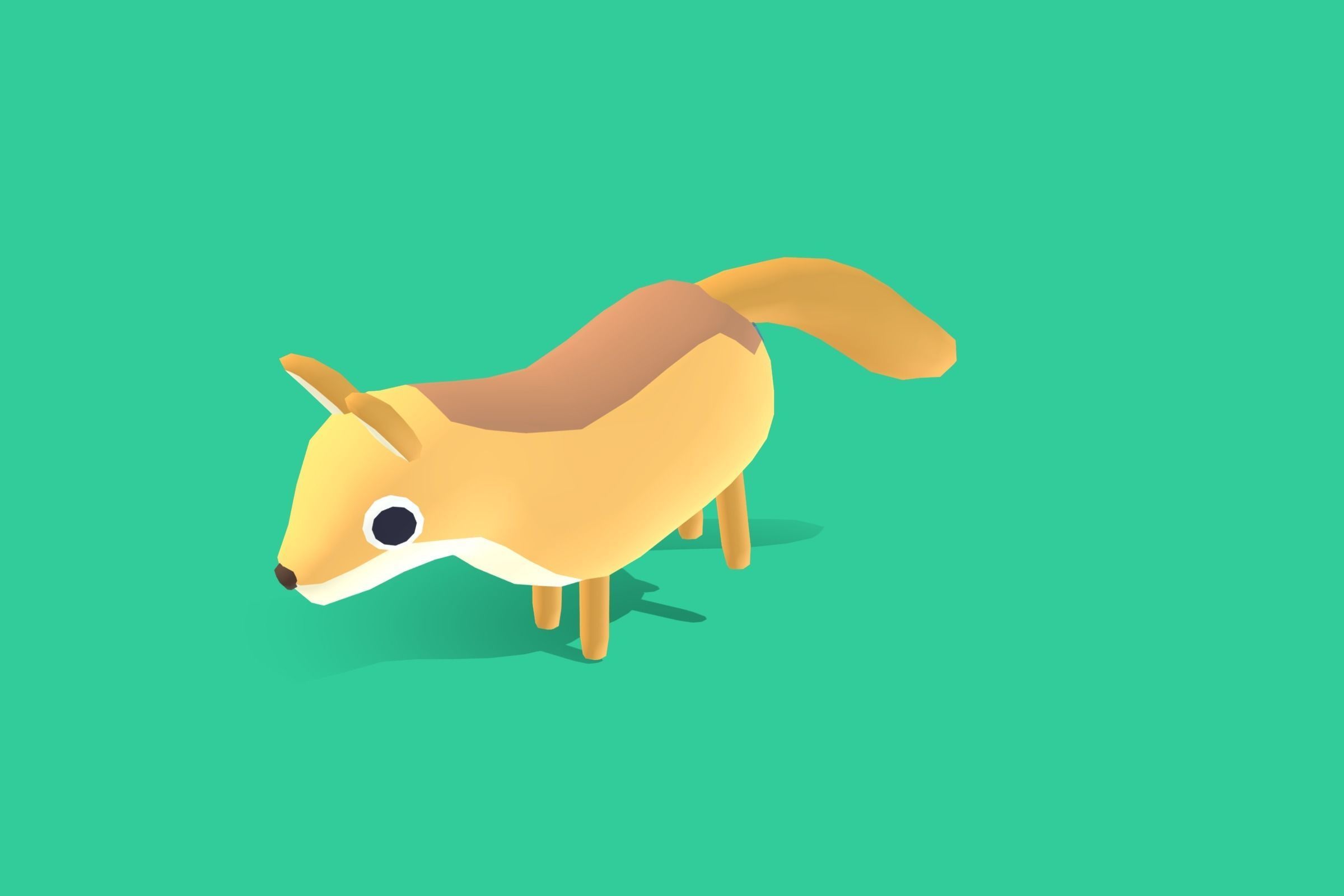 Coyote - Quirky Series Low-poly 3D model_12