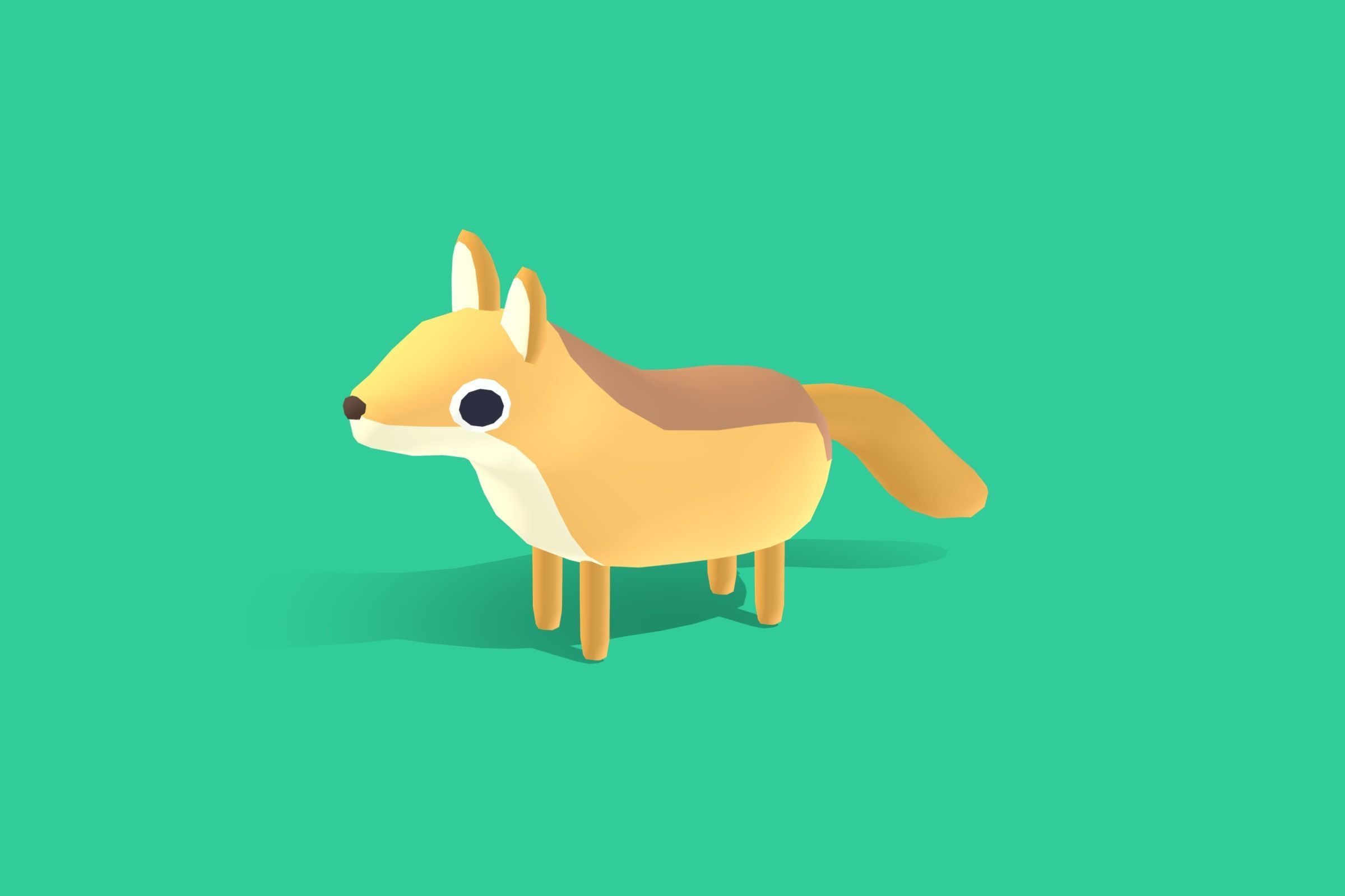Coyote - Quirky Series Low-poly 3D model_11