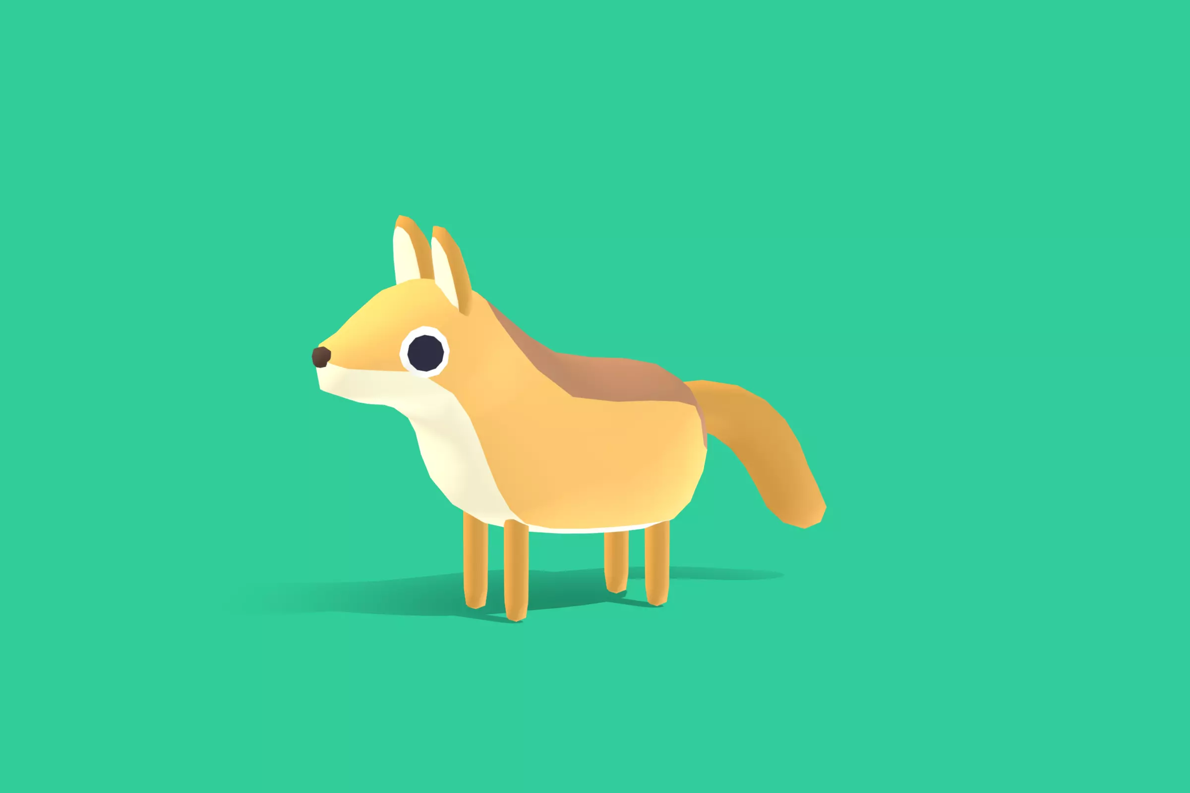 Coyote - Quirky Series Low-poly 3D model_0
