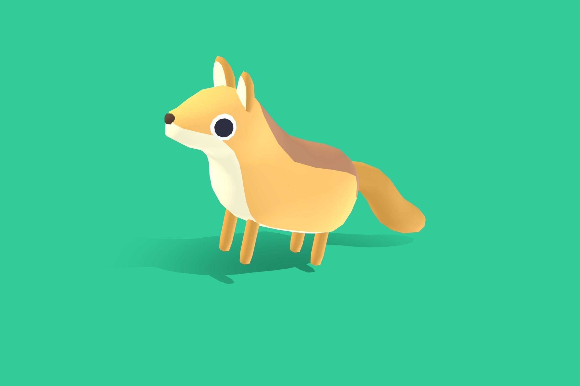 Coyote - Quirky Series Low-poly 3D model_9