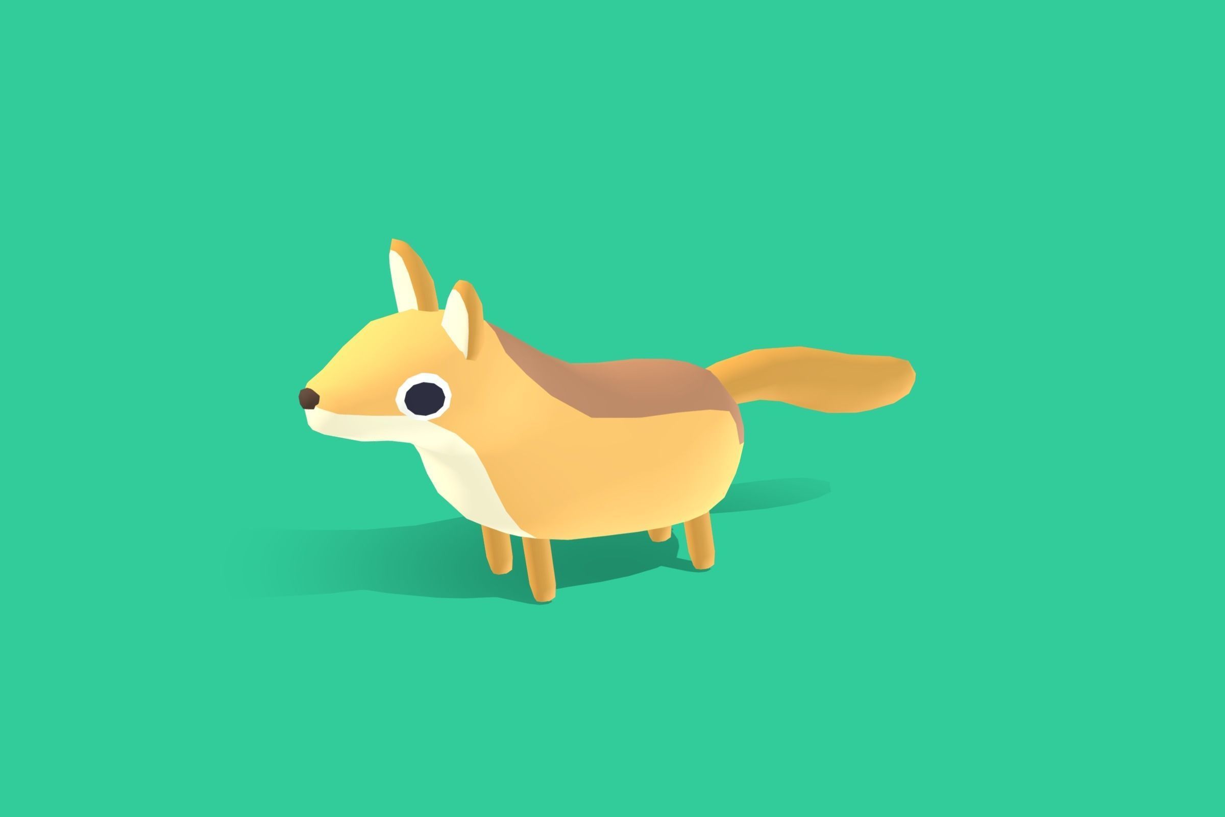 Coyote - Quirky Series Low-poly 3D model_4